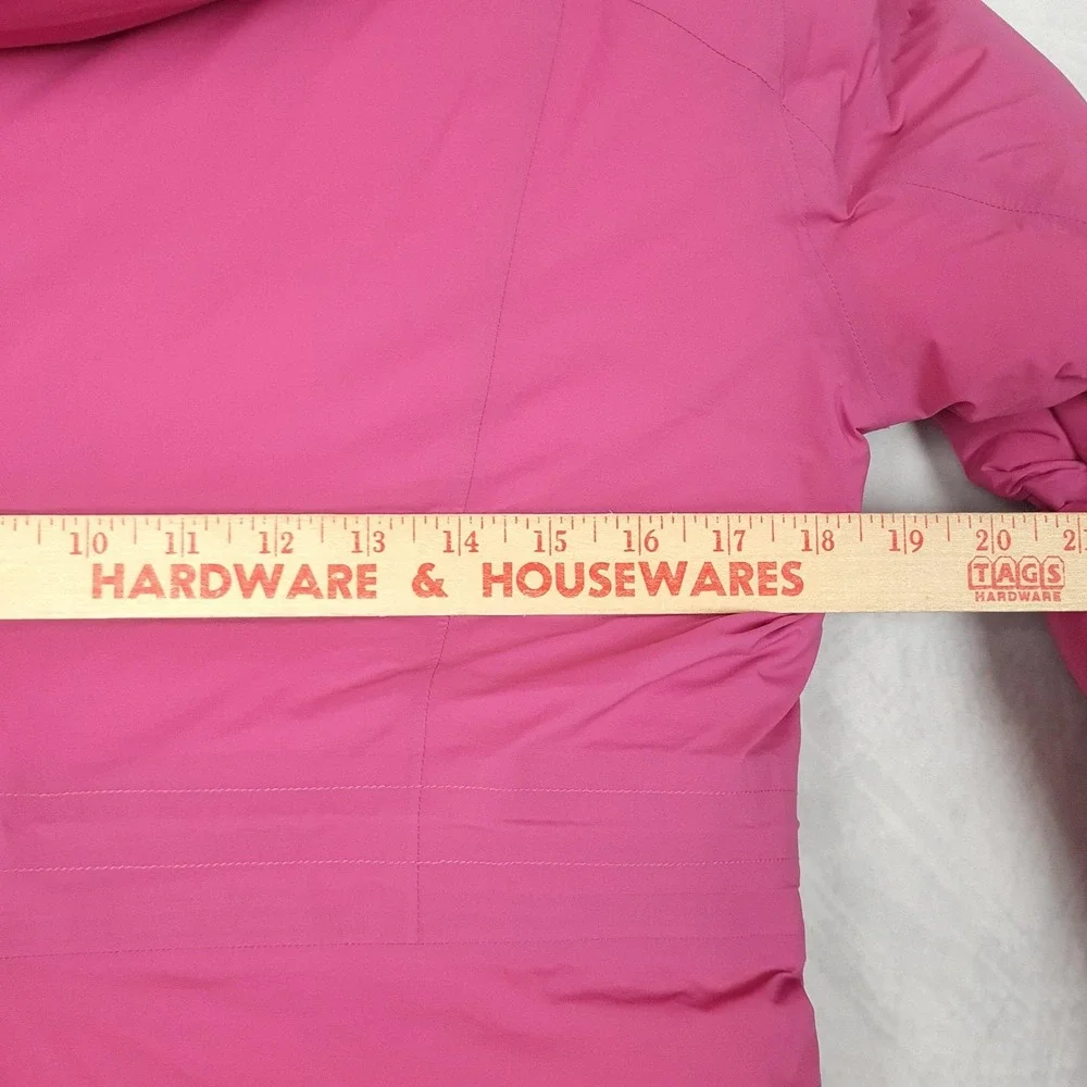 Lululemon Down Puffer Jacket Womens 8 Pink Hooded Sleet Street Coat Full Zip